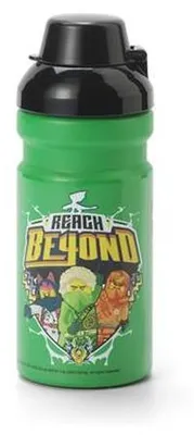 Obrázok produktu pre Fľaša, 390 ml, LEGO "Ninjago", zelená-čierna, vzorovaná