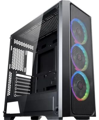 Zdjęcie produktu dla RAIJINTEK Ponos MS, Midi Tower, PC, Czarny, ATX, EATX, EEB, Mini-ITX, SPCC, Szkło hartowane, Gaming