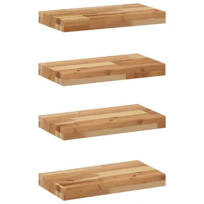 Produktbild von "Winteraktion" Schweberegale 4 Stk. 60x20x4 cm Massivholz Akazie Ölbehandelt - Wandregale CC9913