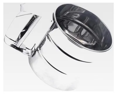 Produktbild von Edelstahl Mehlsieb Becher Hand Sieb Backwerkzeug mit feinem Filter für Kuchen und Puderzucker