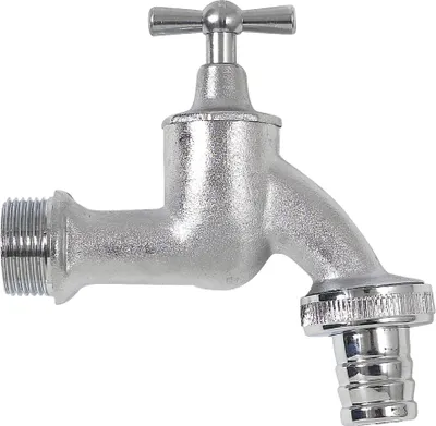 Produktbild von Garantia Auslaufhahn Metall Chrom Größe 3/4", Wasserhahn inkl. Teflonband