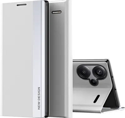 Obrázek produktu pro Pouzdro pro Xiaomi Redmi Note 13 Pro+ LeatherPolyuretanFlip Cover Protective Case with Stand Function White