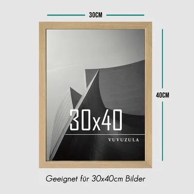 Produktbild von Bilderrahmen 30x40 cm, 3er-Set, MDF, Naturfarbe, für Zuhause