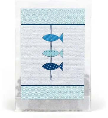Produktbild von Samentütchen Drei Fische Blau 10er Set für Kommunion und Konfirmation