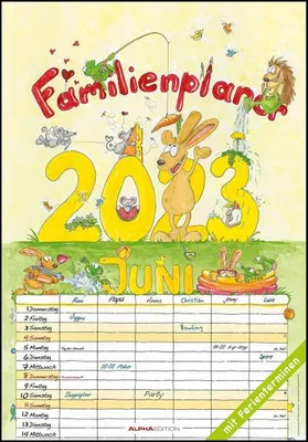 Produktbild von Familienplaner Cartoon 2023 - Bildkalender 24x34 cm