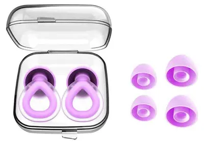 Produktbild von INF Violette Silikon Ohrstöpsel Dreiecks Beschichtung NRR 25-28db waschbar