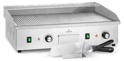 Produktbild von Klarstein Elektrogrill, Tischgrill mit LED-Anzeige, Elektrogrill für Balkon & Indoor, Edelstahl Elektro Grill, Grillplatte mit abnehmbarer Antihaftplatte & Spritzschutz,Grill Elektrisch 200 W