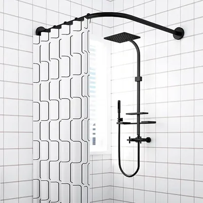 Produktbild von Verstellbare rostfreie Duschvorhangstange - Duschstange für das Badezimmer - 1 Stück - Verstellbar