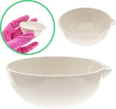 Obrázok produktu pre Parná miska, porcelánová miska, okrúhla základňa, objem 35 ml, s výlevkou, glazovaná