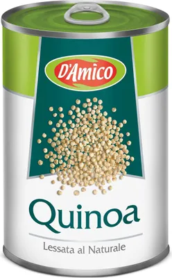 Produktbild von D'Amico Quinoa Lessata al Naturale Quinoa in Natur gekocht nur 3 Zutaten Wasser, Quinoa, Salz 400g Dose