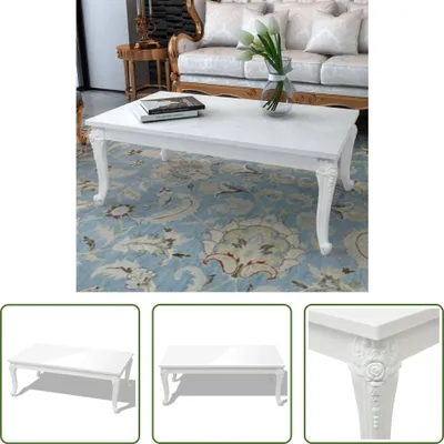 Obrázek produktu pro Konferenční stolek The Living Store 115×65×42 cm vysoký lesk bílý