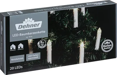 Produktbild von Baumkerzen, mit 20 LEDs, warmweiß, 1.2 Watt