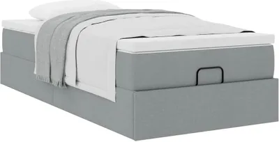 Produktbild von Maison Exclusive - Ottoman-Bett mit Matratze Hellgrau 80x200 cm Stoff