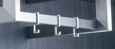 Immagine prodotto di Simausrom tubo in acciaio inox Nano 600 mm - pezzo intermedio della barra appendiabiti a forma di U, acciaio inox spazzolato