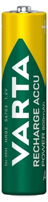 Produktbild von Varta AAA, 800mAh, NiMH, Wiederaufladbarer Akku, AAA, Nickel-Metallhydrid (NiMH), 1,2 V, 800 mAh