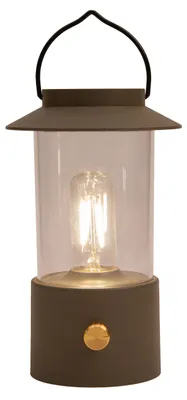 Produktbild von Camping-Tischlampe/Laterne Darcy - taupe - 24 cm - dimmbar - kabellos/aufladbar USB - fur drausen