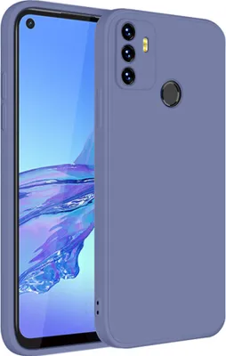 Immagine prodotto di Custodia per OPPO A32 Morbido silicone liquido, custodia in gomma antiurto Grigio