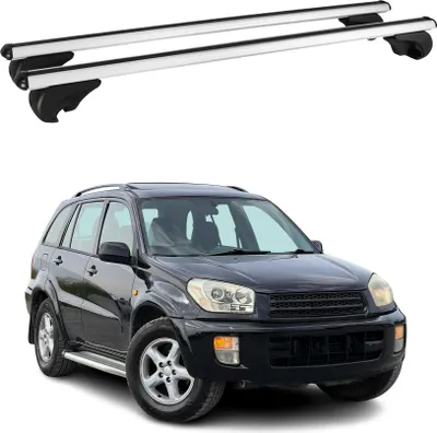 Image de Barres de toit Transversales pour Toyota RAV4 2000-2005 Aluminium Argent