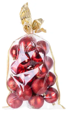 Image de Boules MagicHome Noël, 20 pcs, 6 cm, rouges, pour sapin de Noël