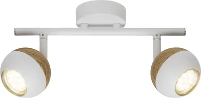 Produktbild von Brilliant LED Wand- & Deckenleuchte Scan Weiß 2 x 3W GU10 500lm warmweiß 3000K schwenkbar