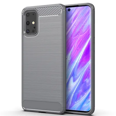Produktbild von Schutzhülle Handyhülle für Samsung Galaxy S20 Plus Case Cover Carbon Optik Grau