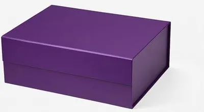 Zdjęcie produktu dla Pudełko Magnetyczne Na Prezent Ciemny Fiolet 330x255x115mm (zew) A4 Na Prezent