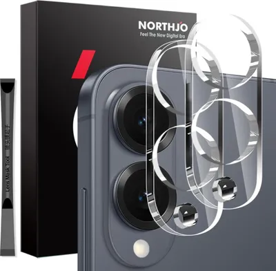 Produktbild von Samsung Galaxy S25 Edge Kamera Objektivschutz - NORTHJO 9H Panzerglas Doppelpack - Transparent