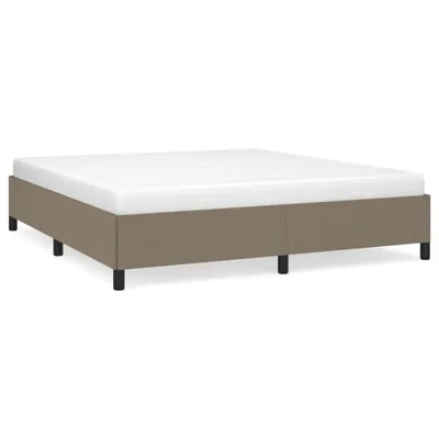 Image de vidaXL Cadre de lit sans matelas Taupe 160x200 cm Tissu