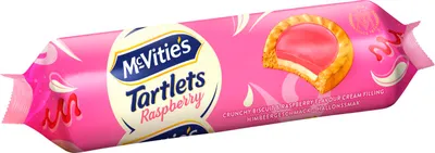 Produktbild von McVitie's Tartlets Raspberry 100 g / Kekse mit Cremefüllung / Himbeerkekse