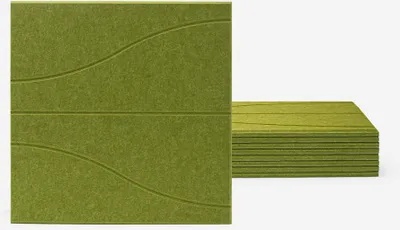 Immagine prodotto di Set di 8 pannelli fonoassorbenti decorativi design verde 60x60 Zarbi-V