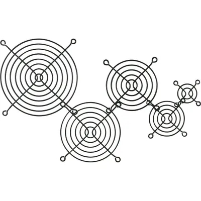 Produktbild von InLine Lüftergitter Metall, schwarz, 120x120mm, Aluminium, Schwarz, 12 cm, 120 mm, 120 mm, 39 g