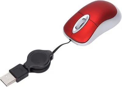 Zdjęcie produktu dla Ergonomiczna mysz USB o rozdzielczości 1600 dpi, w czerwonym kolorze, do użytku domowego i biurowego, do laptopów i komputerów stacjonarnych