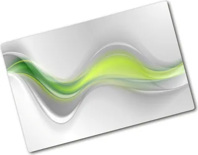 Produktbild von Tulup Glas Herdabdeckplatte - 80x52 cm - Glaskeramikkochfeld-Abdeckung Spritzschutz Glasabdeckplatte - Einteilig - Kunst: Modern & Klassisch - Wellen Abstraktion - Grün