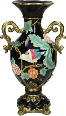 Produktbild von Vase Vogel - Buntes Design - 31,5cm - Dekovase für Blumen & Wohnaccessoires