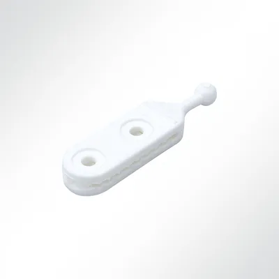 Produktbild von Schienengleiter für Kederschienen Kugelkopfgleiter Nylon weiß 8mm