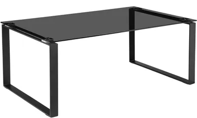 Produktbild von Couchtisch >Oslo< in Schwarz, Glas/Metall - 110x45x70cm (BxHxT)