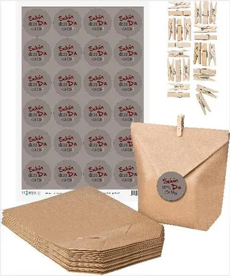 Produktbild von SET Schön dass du da bist (Motiv6) 24x Geschenktüten + 24x MiniKlammer + 24x Auf