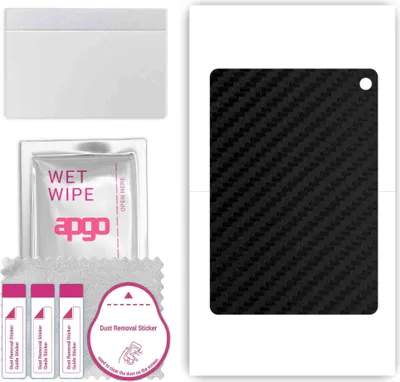 Produktbild von apgo Rückseite Schutzfolie, Skin, kompatibel mit Amazon Fire HD 8 (2022), Hinten Displayschutzfolie aus Vinylfolie, kratzfest, einfache Montage - Schwarzer Kohlenstoff