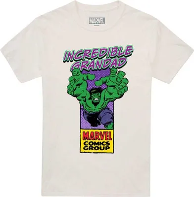 Image de Marvel Comics - T-shirt pour homme "Incredible Grandad" TV23909 (S) (Naturel)