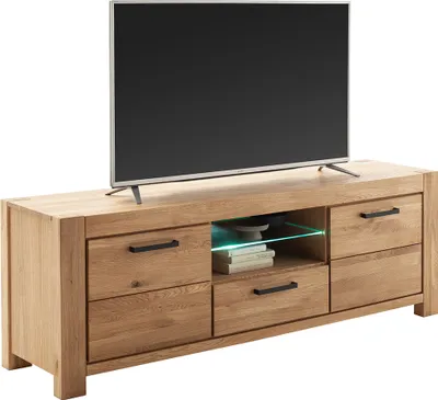 Produktbild von Lowboard 192 cm mit Beleuchtung, Wildeiche teilmassiv geölt, SELISTE-06