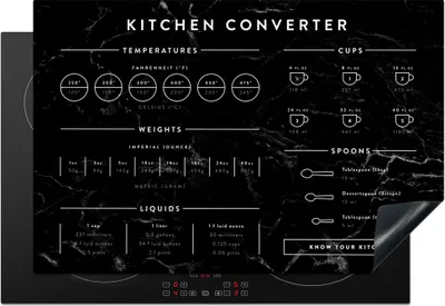 Produktbild von KitchenYeah© Herdabdeckplatte Küche - Marmor - Manuell , 76x51cm, Küche Deko, Glaskeramikkochfeld Herdabdeckung, Abdeckplatte fùr Kochfeld