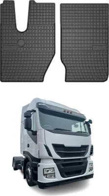 Productafbeelding van 2020-2025 Iveco X-Way rubberen vloermatten, zwart, 2-delig