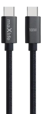Zdjęcie produktu dla Kabel Maxlife MXUC-12 USB-C-USB-C 2,0 m 100W czarny