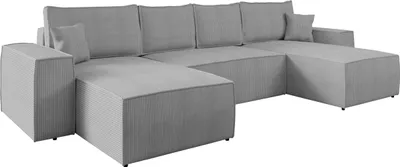 Produktbild von MIRJAN24 Wohnlandschaft Malaga U Cord mit Schlaffunktion und Bettkasten, Polstercouch, Stilvoll Polstersofa vom Hersteller (Farbe: Poso 110)