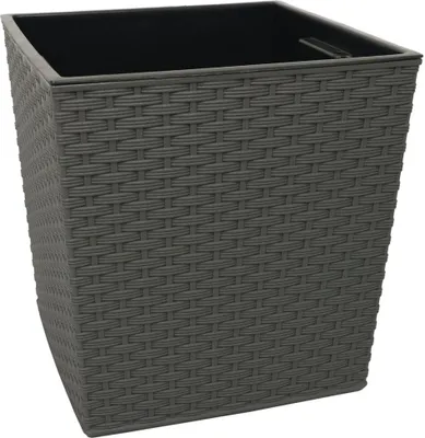 Produktbild von Blumentopf LAMELA Blumentopf JUKA RATAN, 30 x 30cm, Höhe 31cm, graphit