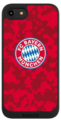 Produktbild von NIVOCASE Handyhülle für Apple iPhone 8  Hülle NIVOpure Case Schwarz FC Bayern München Camouflage FCB