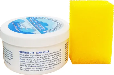 Produktbild von Weisser Blitz Universal  Putzstein mit Schwamm 500g Universalreiniger Polierstein Reiniger Stein Scheuermittel Reinigungspolierstein 35
