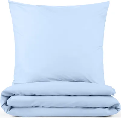 Image de Blumtal linge de lit 135x200cm + taie d'oreiller 40x80cm - Microfibre Bed Sheets 135x200cm - 2pcs ensemble linge de lit bleu clair