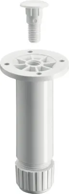 Produktbild von Sockelverstellfuss Ø 30 mm 150-160 mm Kunststoff weiß