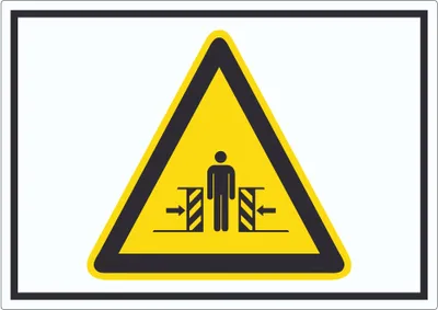 Produktbild von Achtung Quetschgefahr Symbol Aufkleber A7 (74x105mm)